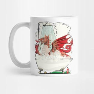 Welsh Dragon in the Bath Mug